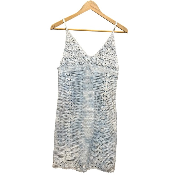 La SENZA Dresses & Skirts - La Senza Girl Watercolor Blue Lined Crochet Sundress Dress Size XL